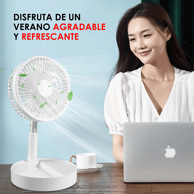 Ventilador Telescópico Extensible y Recargable USB - Ajuste De Ángulo De 180° / GTI Modelo P9