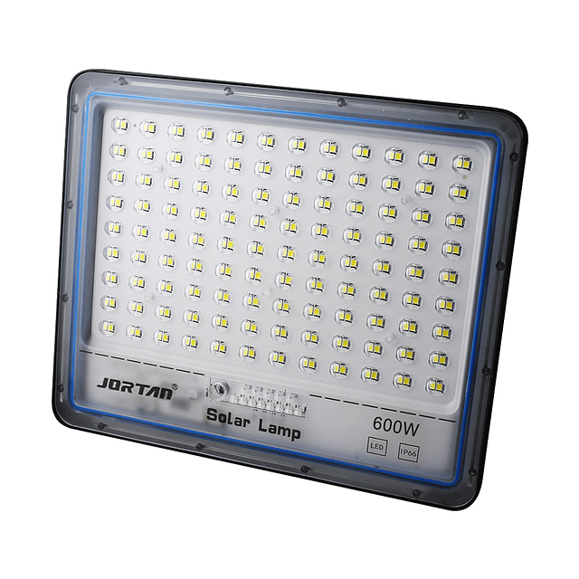 Foco LED De 600W. IP66 + Panel Solar + Control Remoto / Jortan