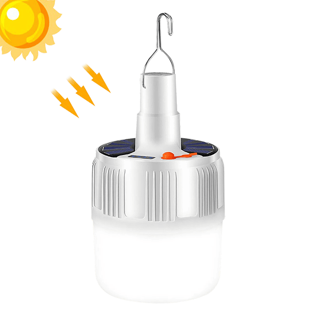 Lámpara De Emergencia Luz LED 50W. IP65 Recargable Solar - USB Para Interior y/o Exterior / IRM
