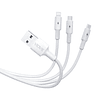 Cable USB De Carga Múltiple 3 En 1 (Micro USB - iOS - Tipo C) 1.20 Mts. De Largo / Vidvie Modelo CB4003