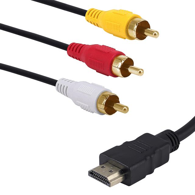 Conversor De Señal HDMI a 3 RCA - 150 cms. (1.5 mts.) De Largo / GTI