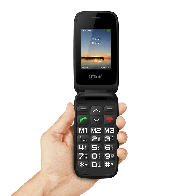 Teléfono Móvil Para Adulto Mayor - Con 4G, Botón S.O.S. y Dual SIM Card / Mlab Modelo 9204