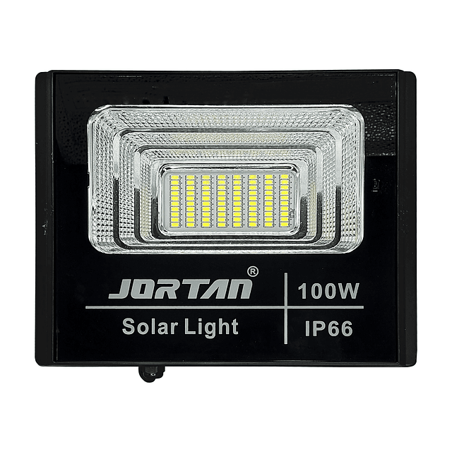 Reflector LED De 100W. IP66 Con Panel Solar y Control Remoto / Jortan