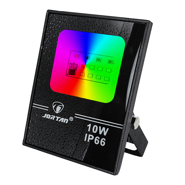 Foco Proyector LED RGB 10W con Control Remoto Jortan Mod. TP10WRGB
