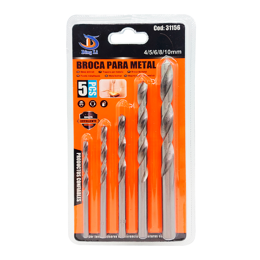 Broca para Metal Set 5 Brocas 4" / 5" / 6" / 8" / 10"