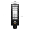 Foco Solar LED De Exterior Con Panel Solar y Sensor De Luz 800W. - IP66 - 6500K / Jortan Modelo JT-9800