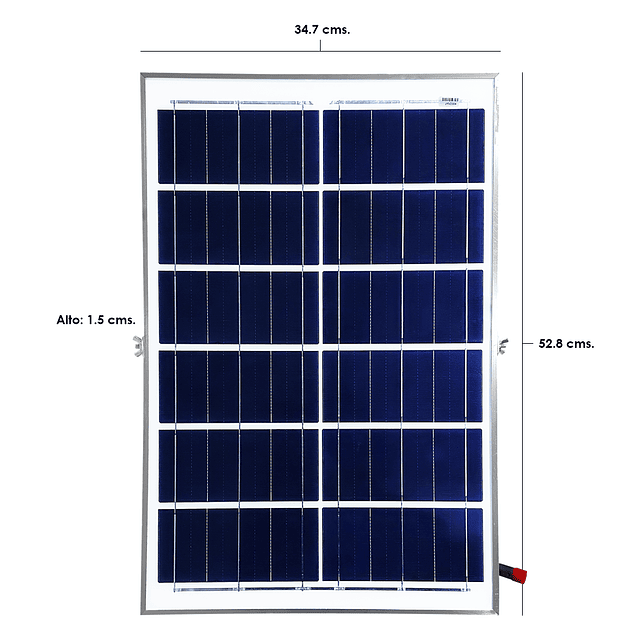 Kit Foco LED De Exterior + Panel Solar + Soporte + Control Remoto 400W. - IP66 - 6500K / Jortan Modelo T-400W