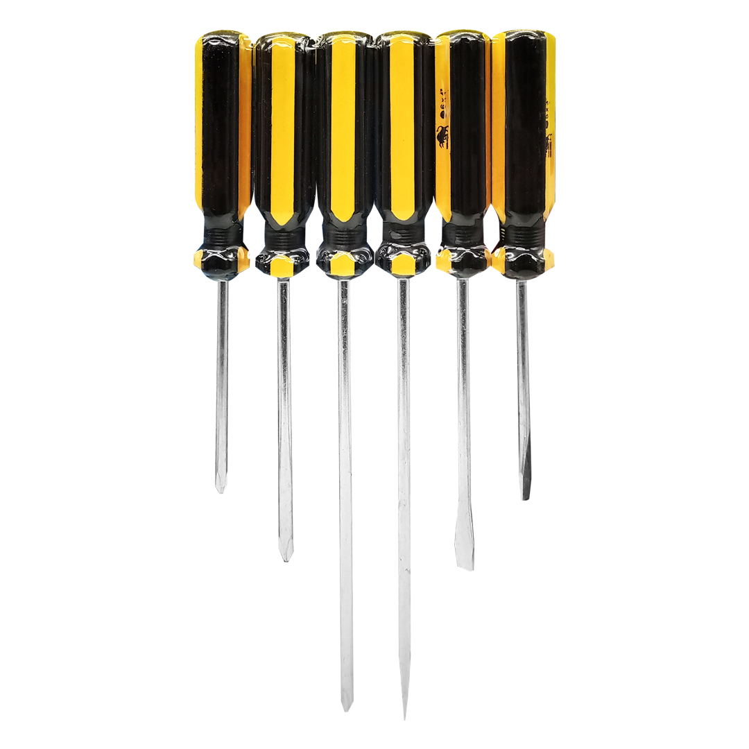 Set Juego De Destornilladores Con Punta Magnética De 6 Piezas / Toro Negro Modelo TN0310