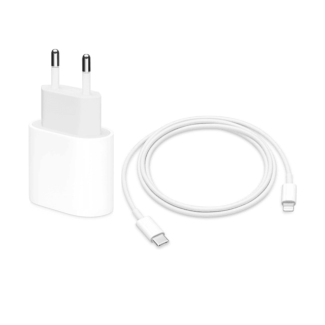 Cargador USB Tipo C Con Cable (1 Metro) Para iPhone - 20W. Carga Rápida / iPhone OEM