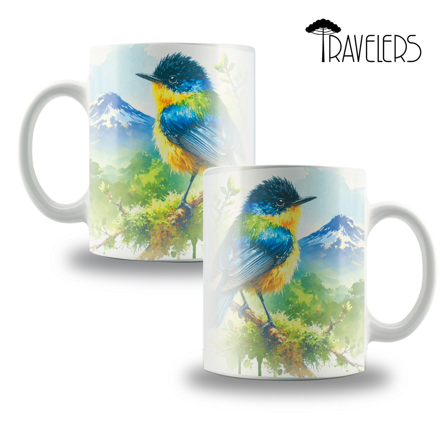 Tazón Cerámico Aves Ilustradas Sur de Chile