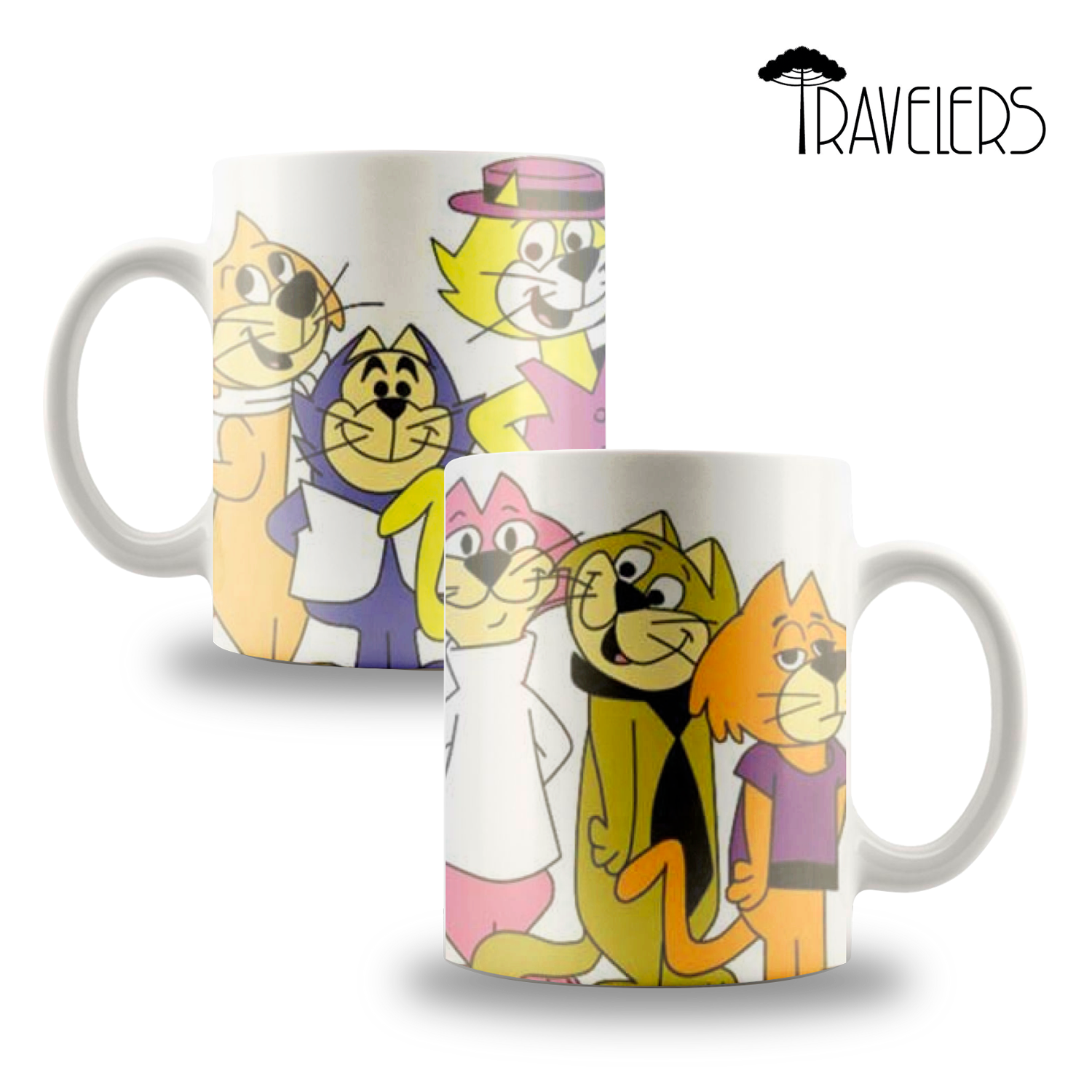 Tazón Cerámico Dibujos Animados Retro