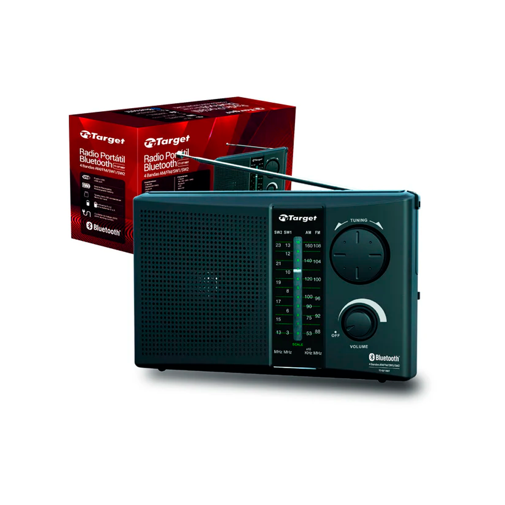 Radio Portátil Bluetooth Recargable Target TTCF18BT