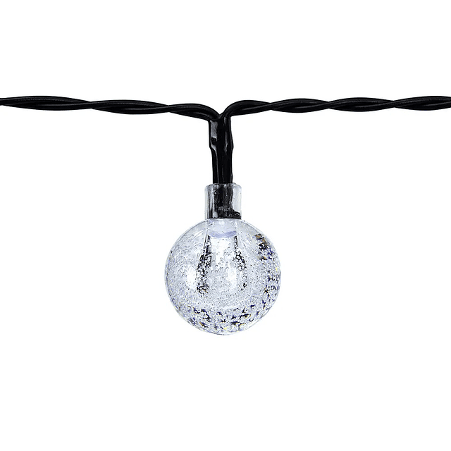 Guirnalda Solar LED Color de Luz Multicolor con Luces Forma de Esfera - 6.5 Metros de Largo / TGO