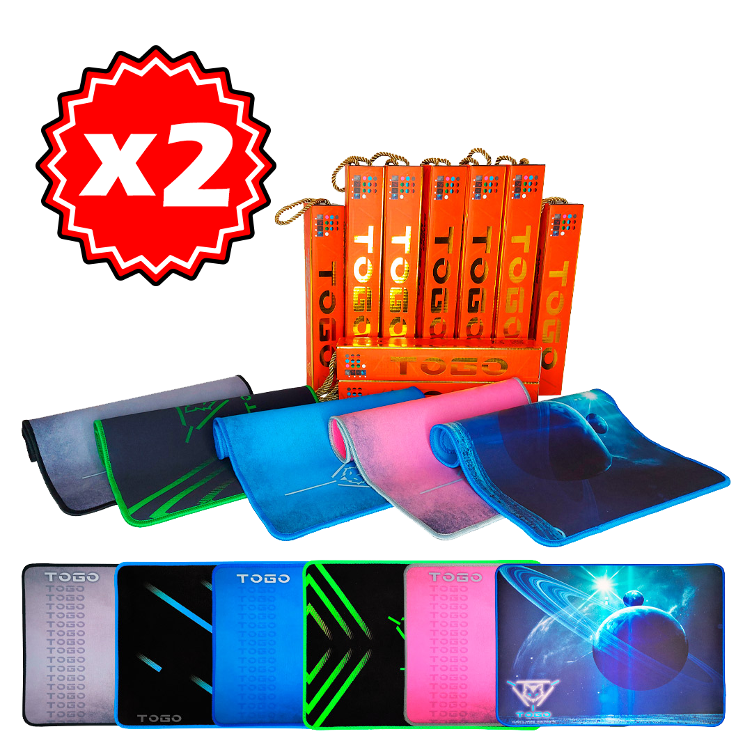 Mousepad Gaming 35 cm. x 25 cm. x 0.25 cm. Pack x2 Variedades