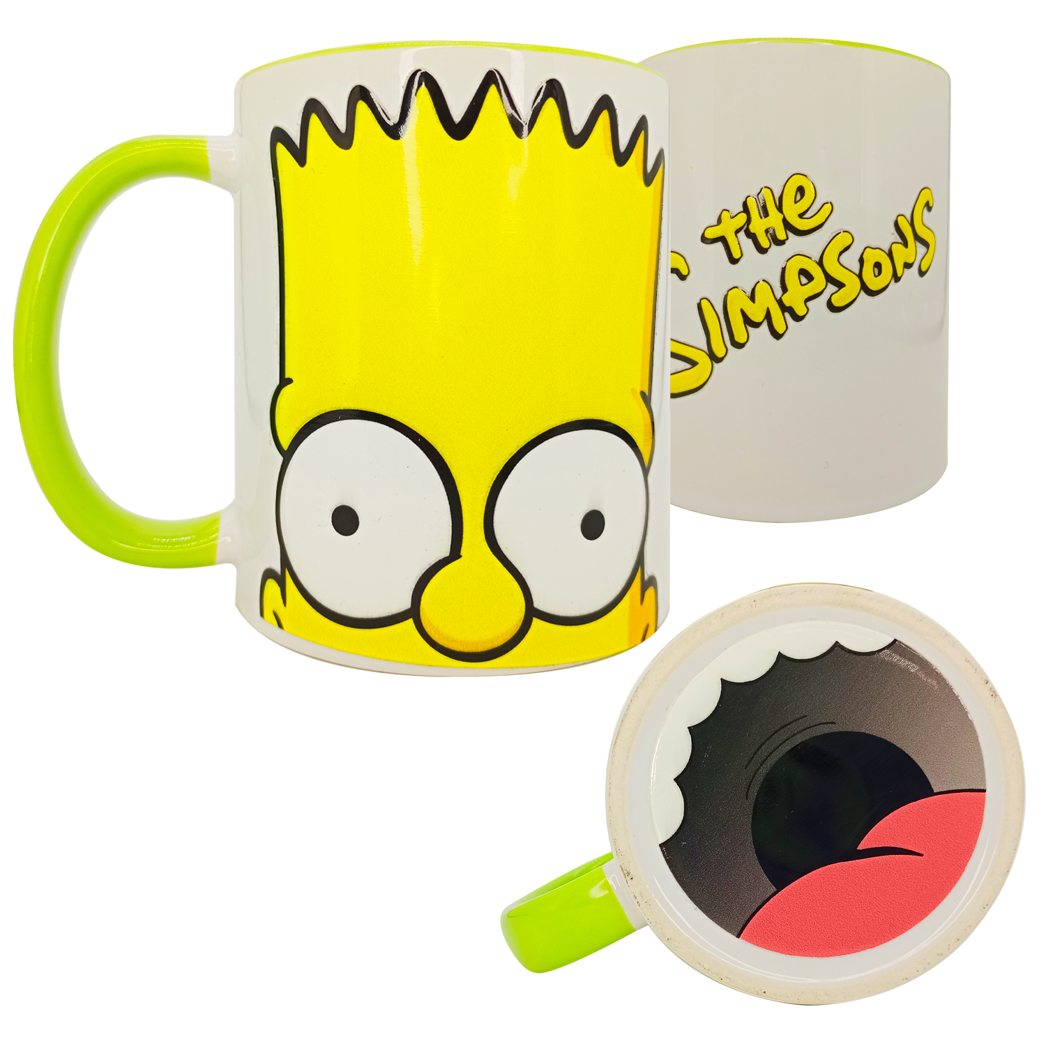 Tazón Cerámico con boca abajo Bart Simpsons DTF UV