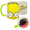 Tazón Cerámico con boca abajo Bart Simpsons DTF UV