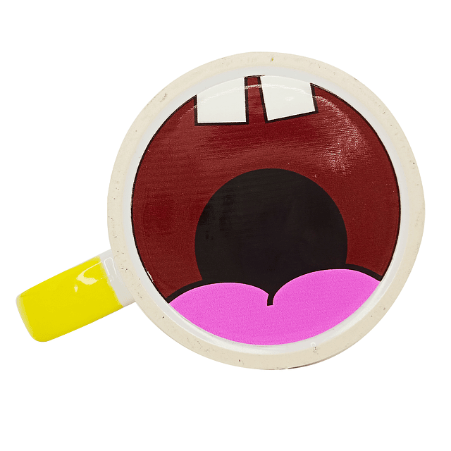 Tazón Cerámico con boca abajo Bob Esponja DTF UV