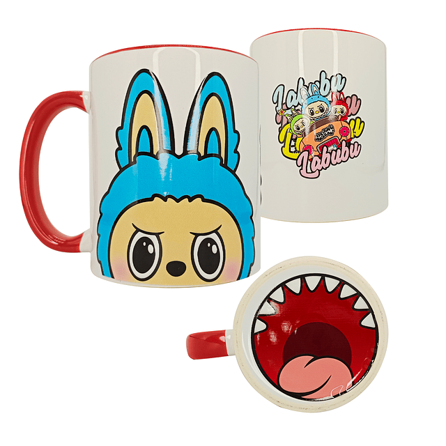 Tazón Cerámico con boca abajo Labubu DTF UV