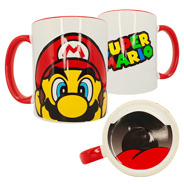 Tazón Cerámico con boca abajo Super Mario Bros. DTF UV
