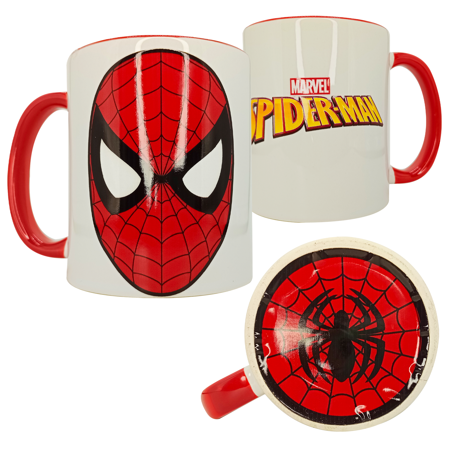 Tazón Cerámico con Base Diseño Spider Man DTF UV
