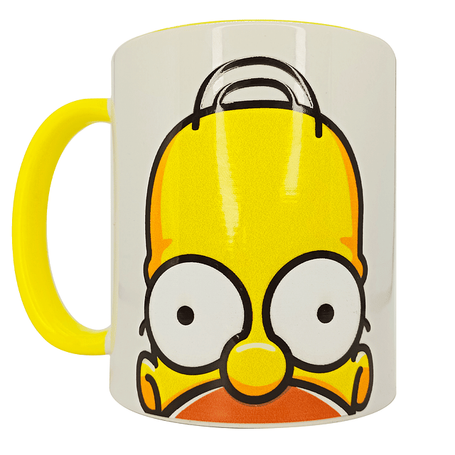 Tazón Cerámico con Boca Abajo Homero Simpsons DTF UV
