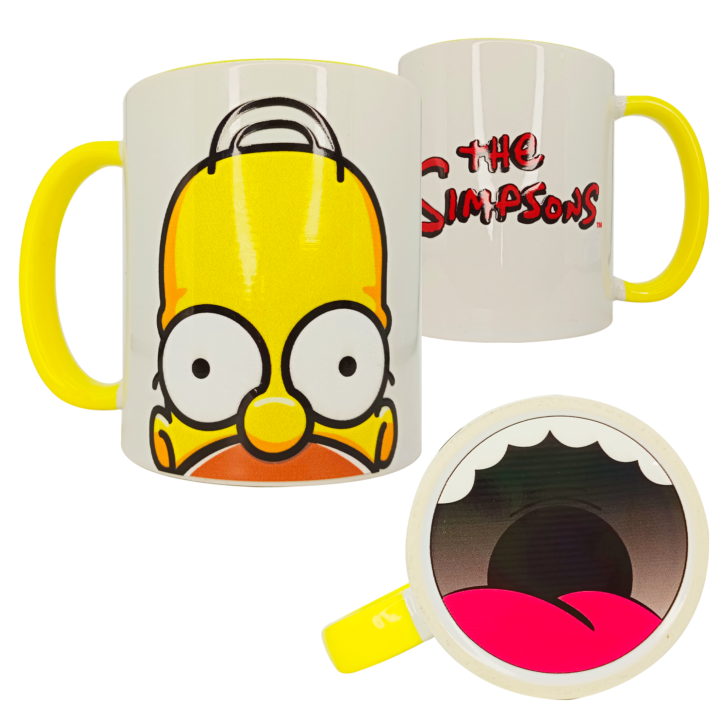 Tazón Cerámico con Boca Abajo Homero Simpsons DTF UV
