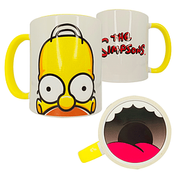 Tazón Cerámico con Boca Abajo Homero Simpsons DTF UV