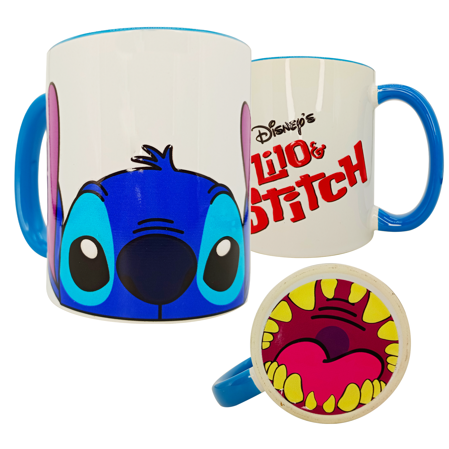 Tazón Cerámico con Boca Abajo Stitch DTF UV