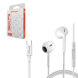 Audífonos In Ear (Internos) Manos Libre - Con Cable Conector Tipo C / Target Modelo TTEMTIPOCWH