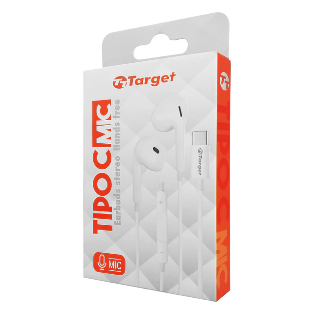 Audífonos In Ear (Internos) Manos Libre - Con Cable Conector Tipo C / Target Modelo TTEMTIPOCWH