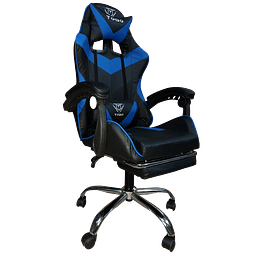 Silla Gamer con Reposa pies TOGO AZUL