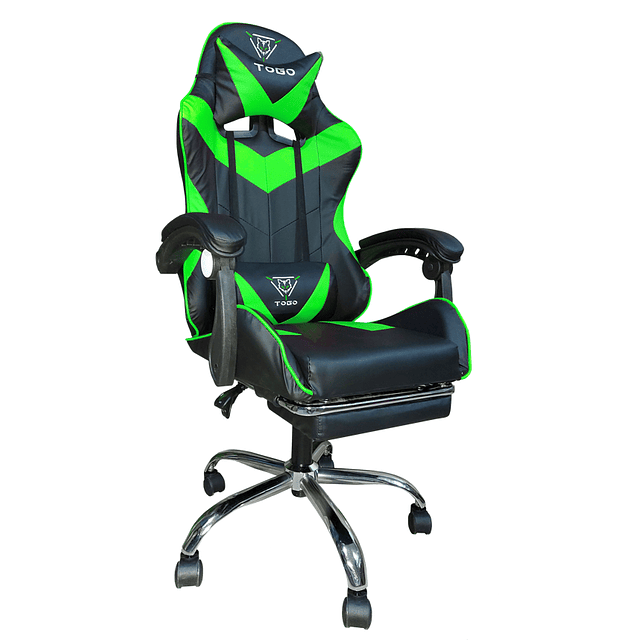 Silla Gamer con Reposa pies TOGO VERDE