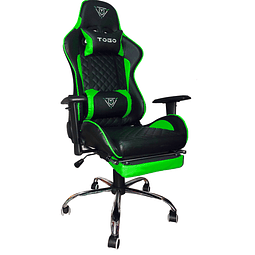 Silla Gamer con Reposa pies TOGO KING PRO EDICION LIMITADA VERDE 