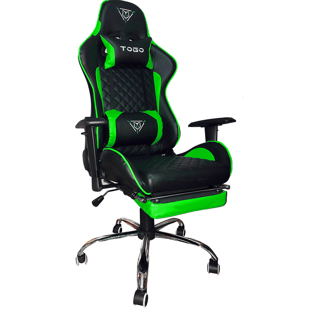 Silla Gamer con Reposa pies TOGO KING PRO EDICION LIMITADA VERDE 