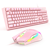 Set Gamer Onikuma G25 Teclado + Mouse Color Rosa