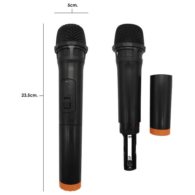 Microfono Klack Bluetooth Inalambrico Para Karaoke Y Fiestas De