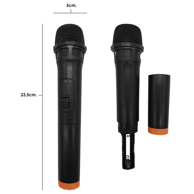 Parlante Para Karaoke TOGO-779 Fiestas Eventos Con Micrófono / Bluetooth / Color Negro Con Rojo