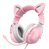 Audífono Rosado Gamer Onikuma X11 RGB con Orejas de Gato