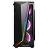 Gabinete Gamer Rgb Ruix Negro Panel Acrílico