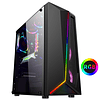 Gabinete Gamer Rgb Ruix Negro Panel Acrílico