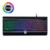 Teclado gamer Weibo WB-580 QWERTY color negro con luz RGB