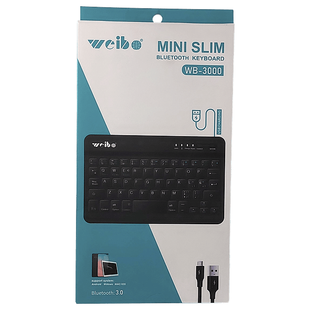 Mini Teclado Inalámbrico Weibo Modelo WB-3000