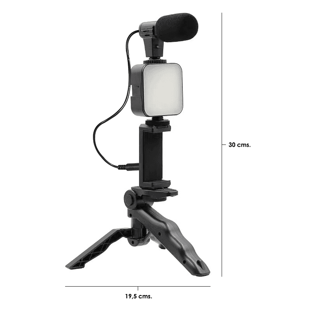 Kit Para Creación y Transmisión De Videos Con Micrófono Para Teléfono Móvil / GTI Modelo AY-49