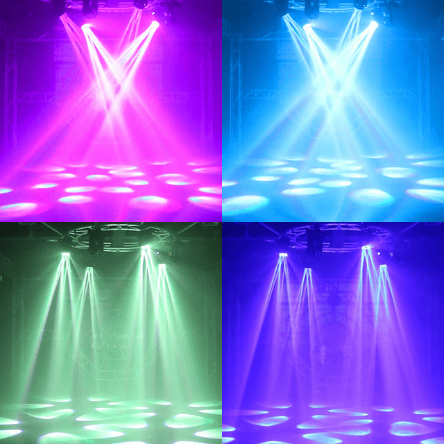Foco Profesional De Iluminación 4 En 1 LED RGB 100W. DMX512 Con Cabezal  Móvil De Doble Cara Para Fiestas y Eventos / GTI