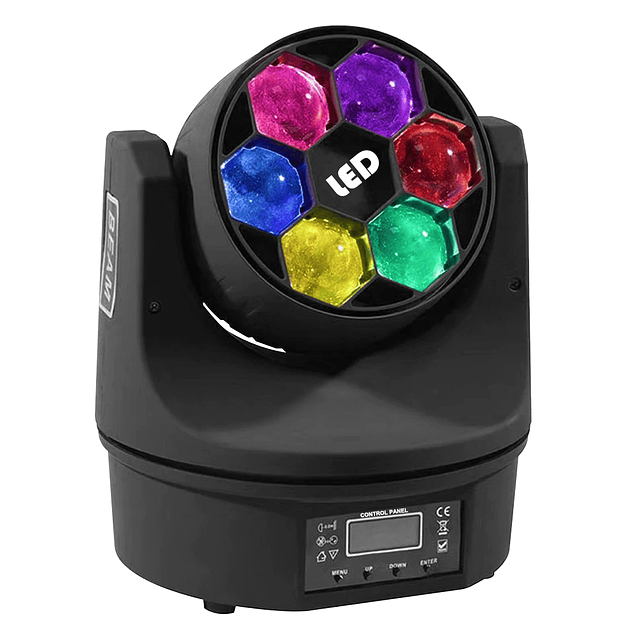 Foco Profesional De Iluminación Láser 4 En 1 LED RGB Con Cabezal Móvil Ojos De Abeja 100W. DMX512 Para Fiestas y Eventos / GTI