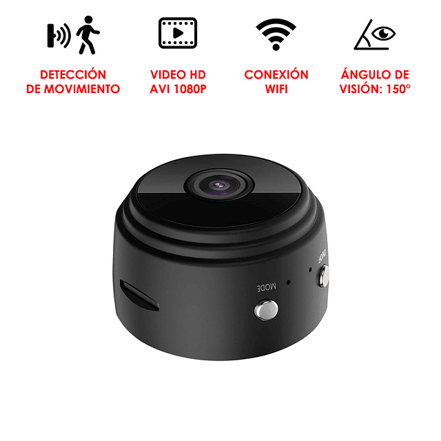 Mini Cámara De Vigilancia Con Visión Diurna y Nocturna - 1080P HD Con WiFi / GTI Modelo A9