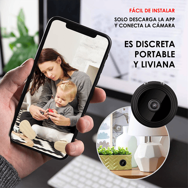 Mini Cámara De Vigilancia Con Visión Diurna y Nocturna - 1080P HD Con WiFi / GTI Modelo A9