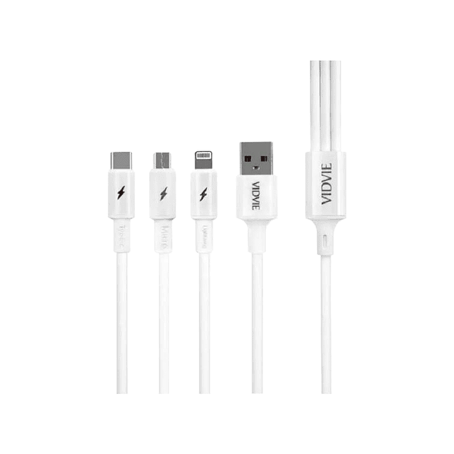 Cable USB De Carga Múltiple 3 En 1 (Micro USB - iOS - Tipo C