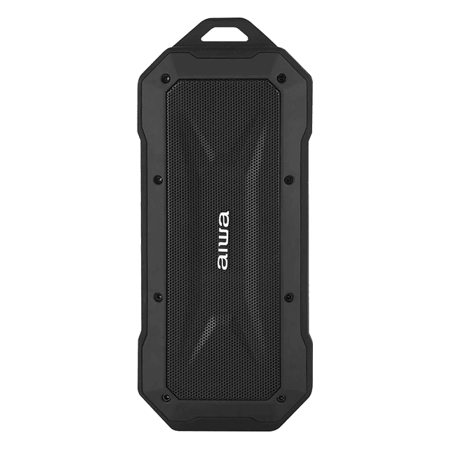 Parlante Portátil Con Bluetooth 3W. * 2 - Impermeable y Recargable USB / Aiwa Modelo X Black