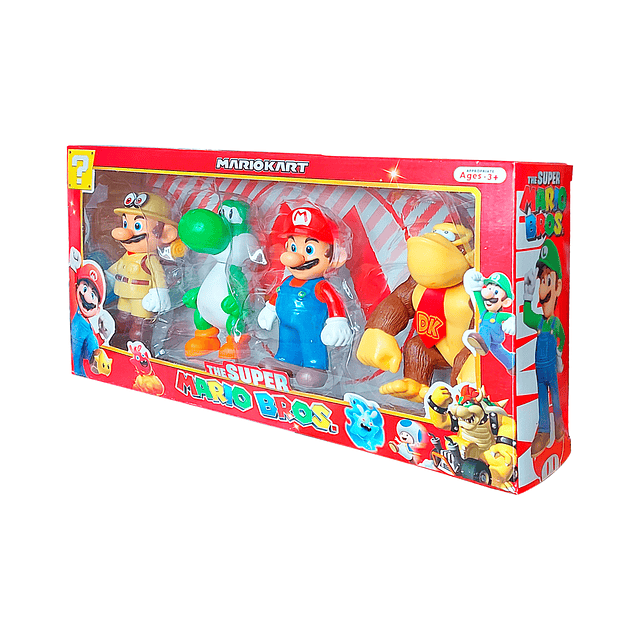Set De 4 Figuras Super Mario Bros. Articuladas